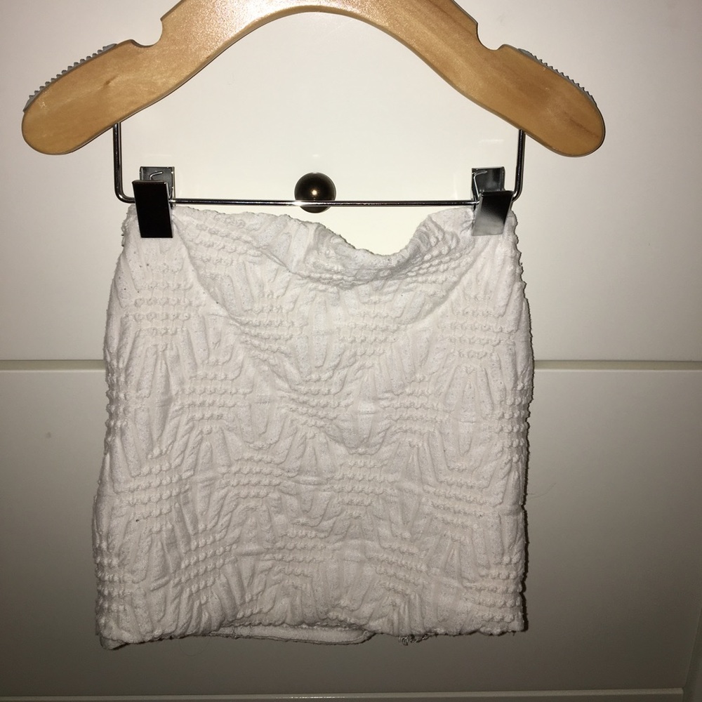 Urban Outfitters Textured White Tube Top